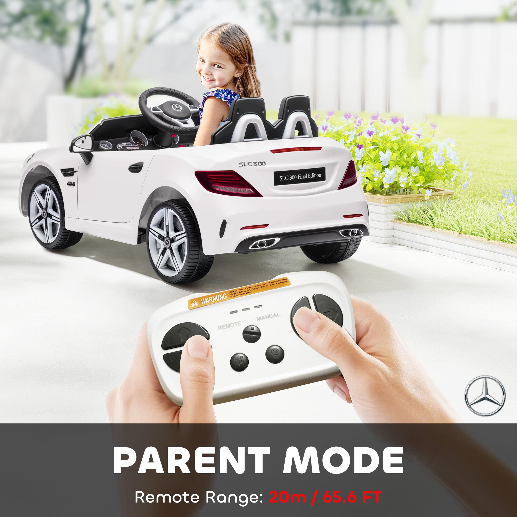 HOMCOM Mercedes-Benz SLC 300 12V Kids Ride-On Car