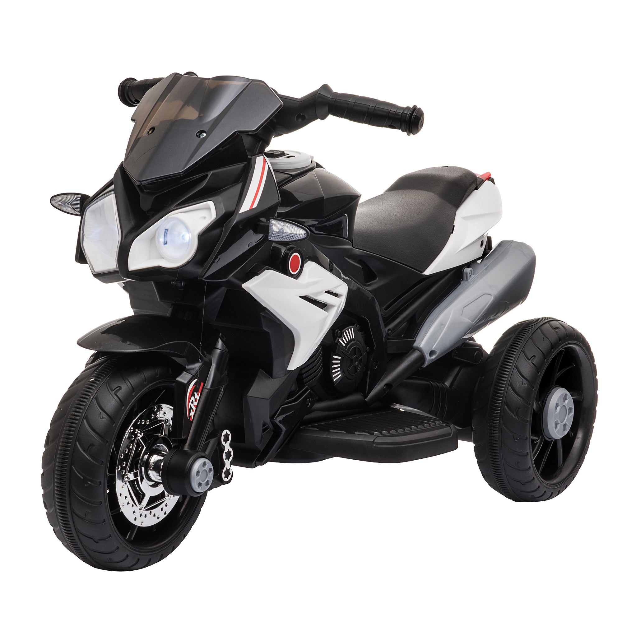HOMCOM Kids Three-Wheel Electric Motorbike - Black
