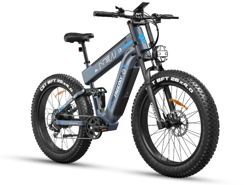 FREESKY Alaska Pro M-520 Electric Bike - Blue