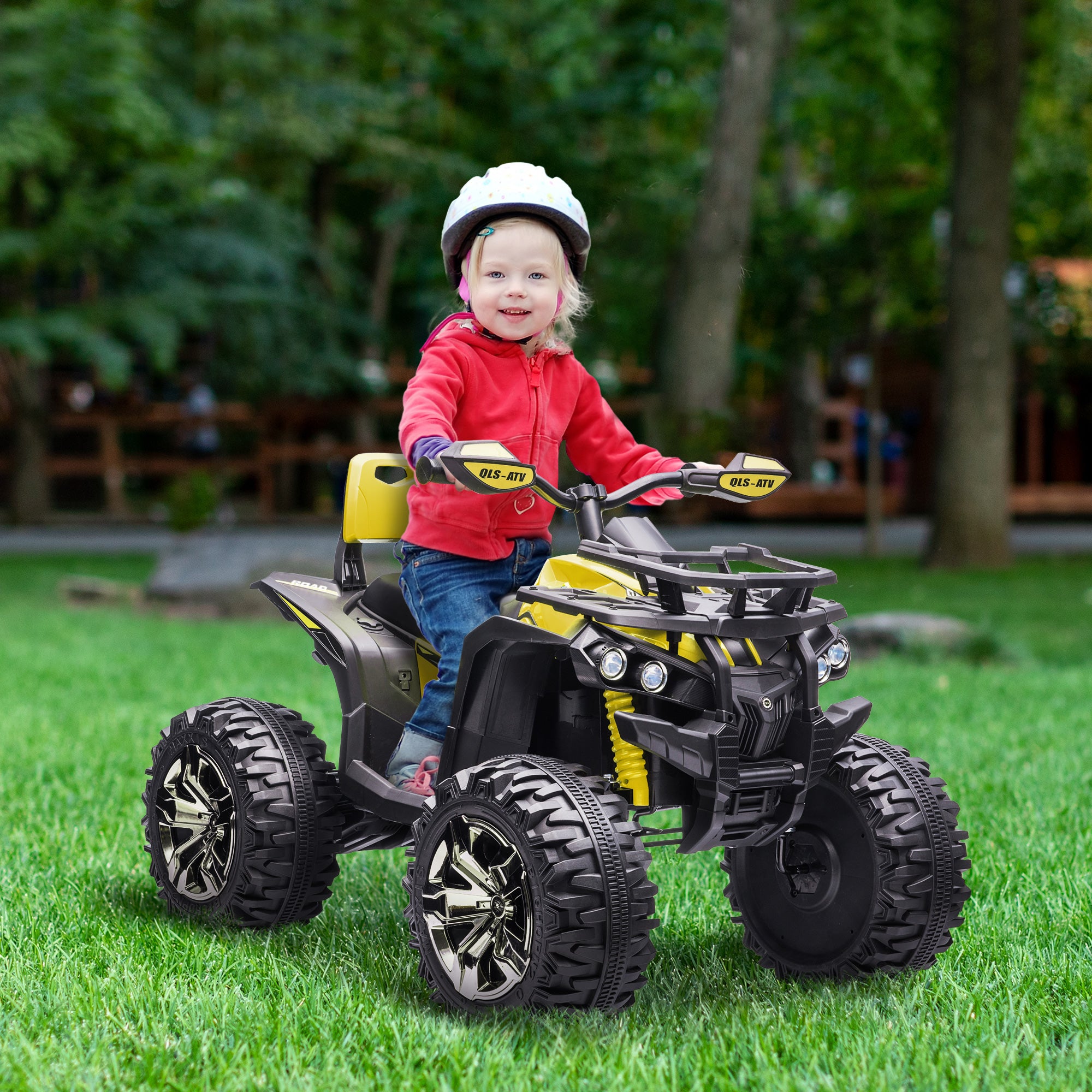 HOMCOM 12V Kids Electric Quad Bike - Red