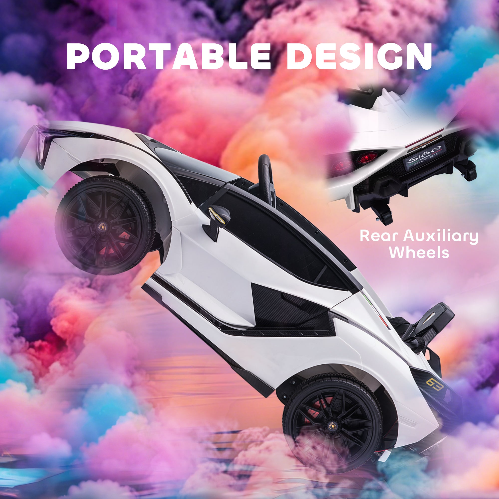 HOMCOM Lamborghini Sian 12V Kids Ride-On Car