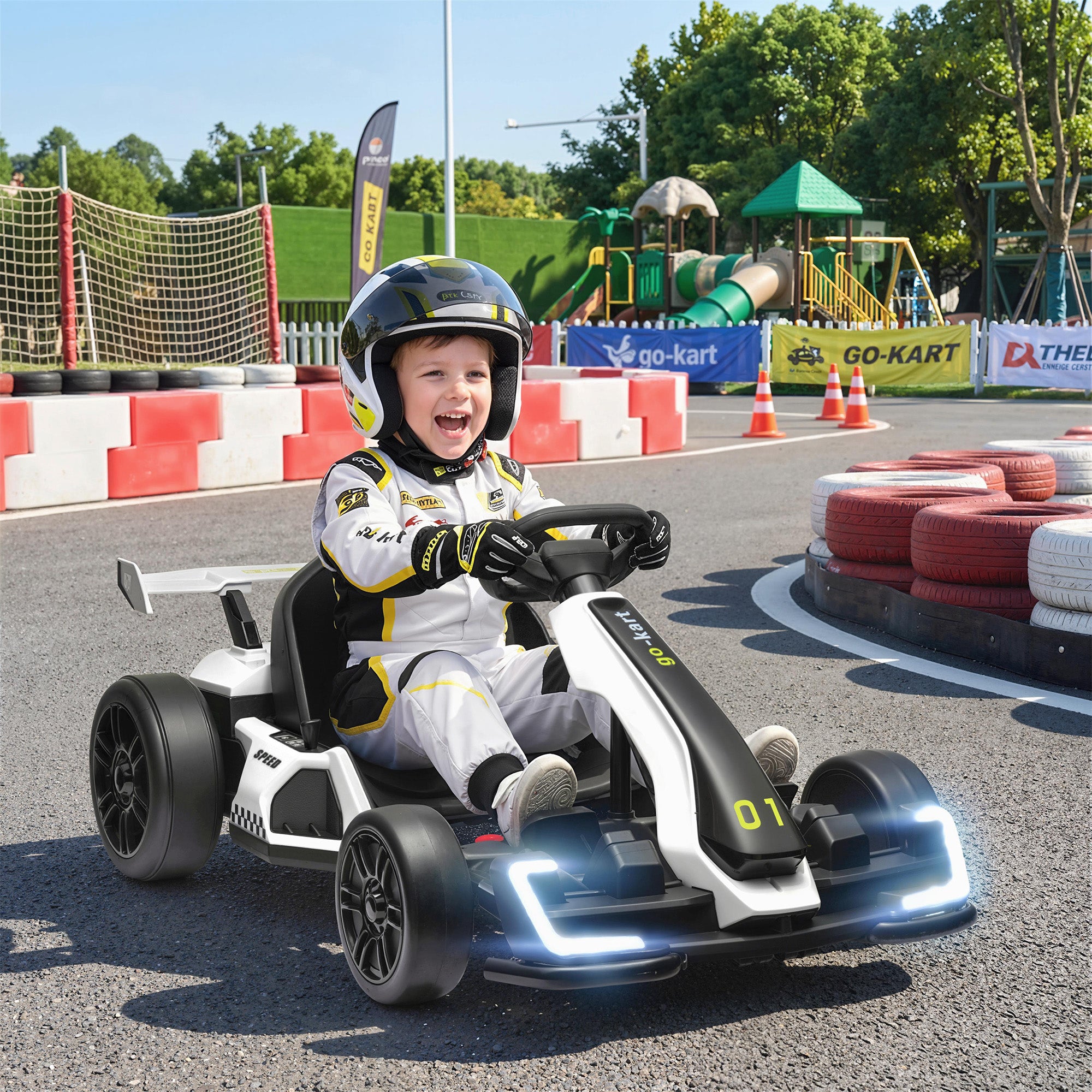HOMCOM 24V Electric Go Kart for Kid 5