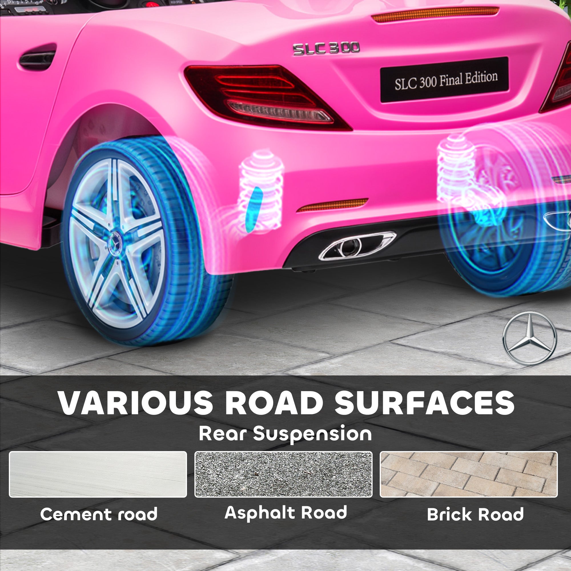 HOMCOM Mercedes-Benz SLC 300 12V Kids Ride-On Car