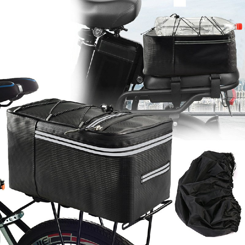 Rear Seat Bike Bag Waterproof Rack Pack with Rain cover 3
