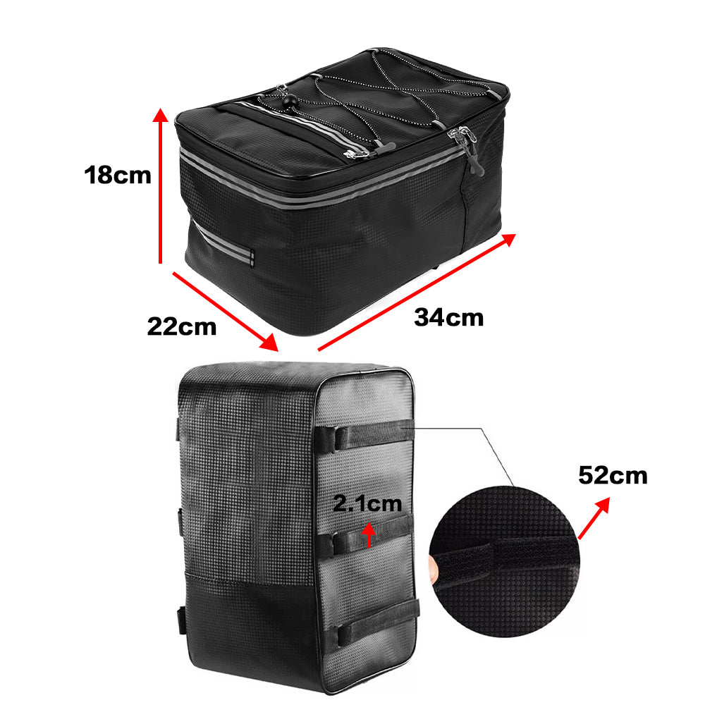 Rear Seat Bike Bag Waterproof Rack Pack with Rain cover 7