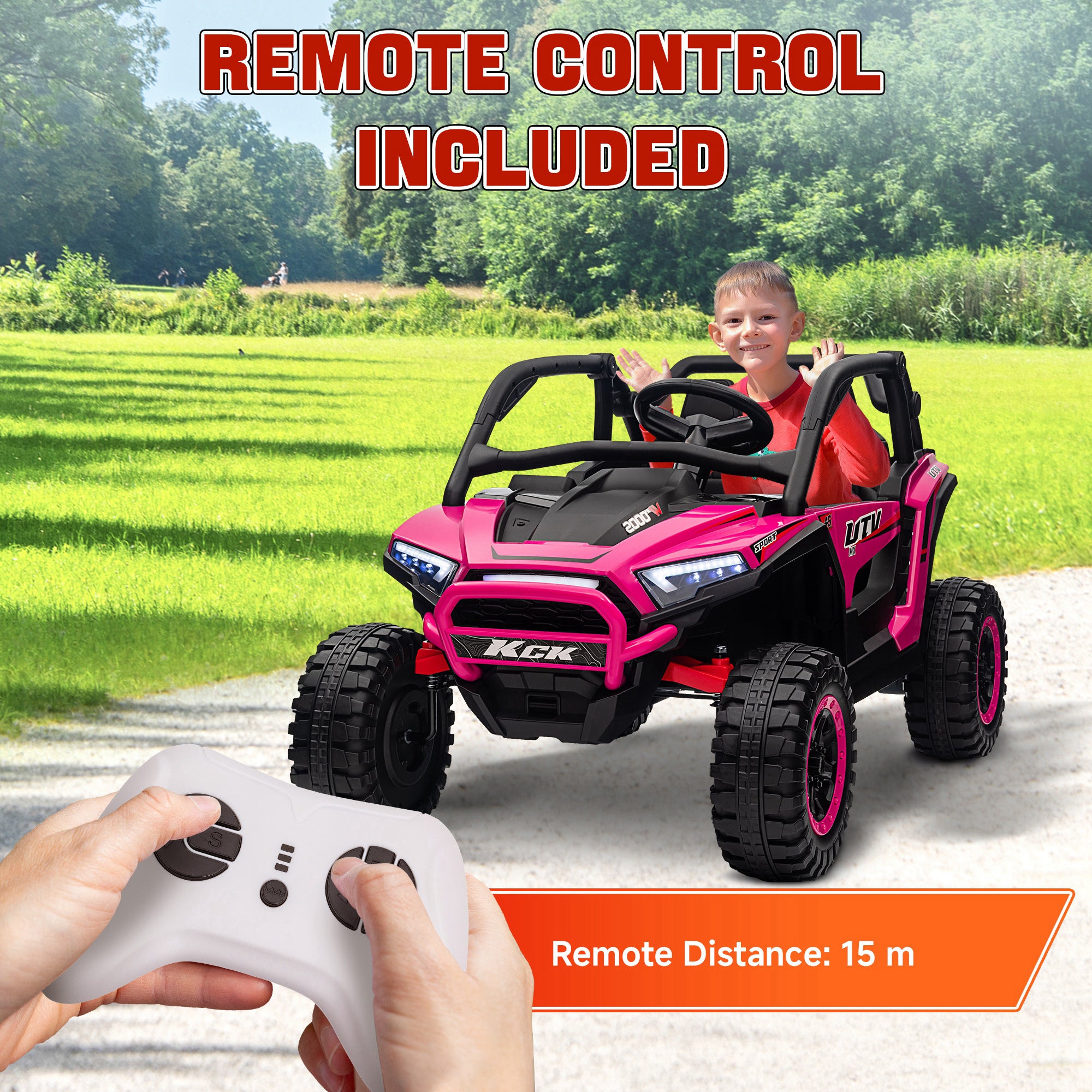 AIYAPLAY 24V Two-Seater Kids Ride-On Truck
