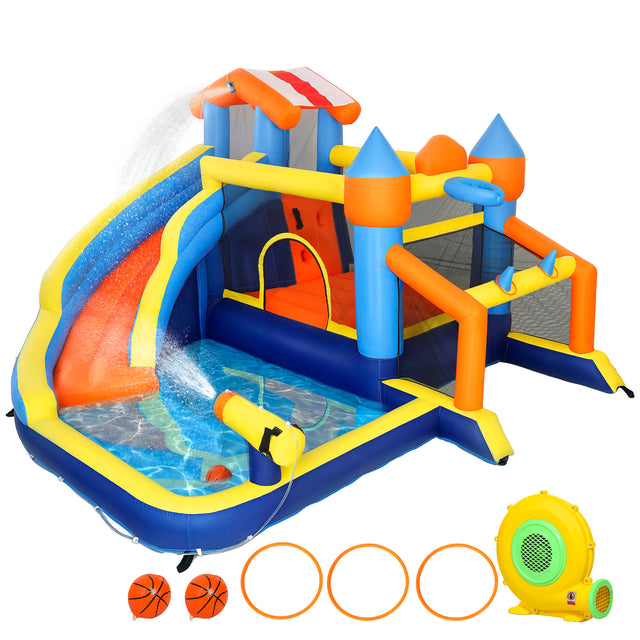 AIYAPLAY Bounce House with Ball Pit & Climbing Wall