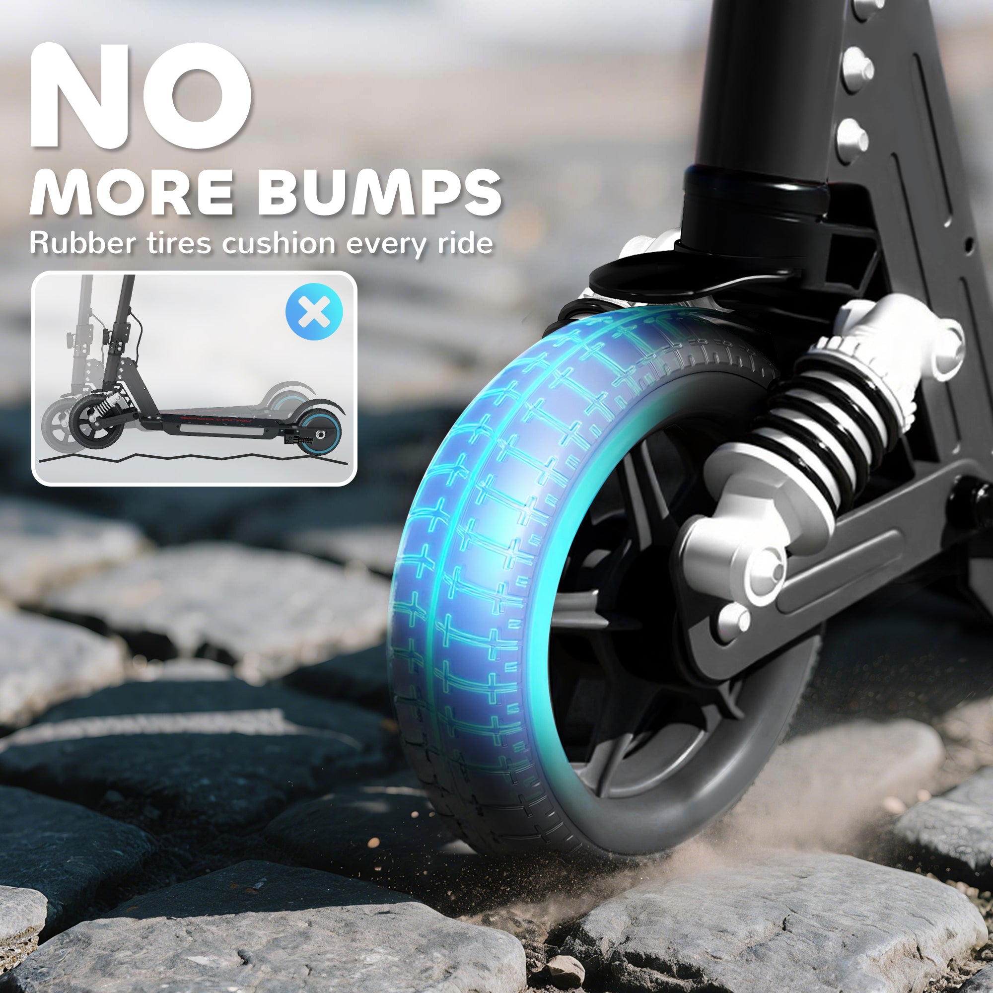 SPORTNOW Kids Electric Scooter with Suspension