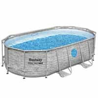 Bestway 14' x 8'2" x 39.5" Splashview Oval Pool Set above ground pool
