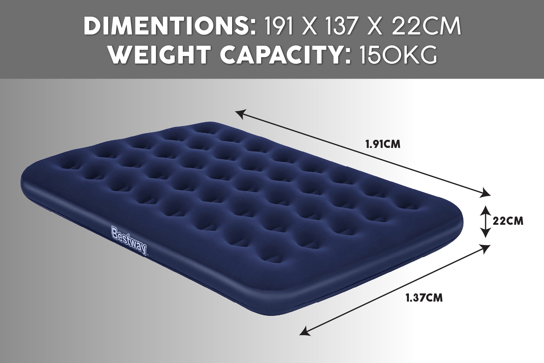 Bestway Double Flocked Airbed
