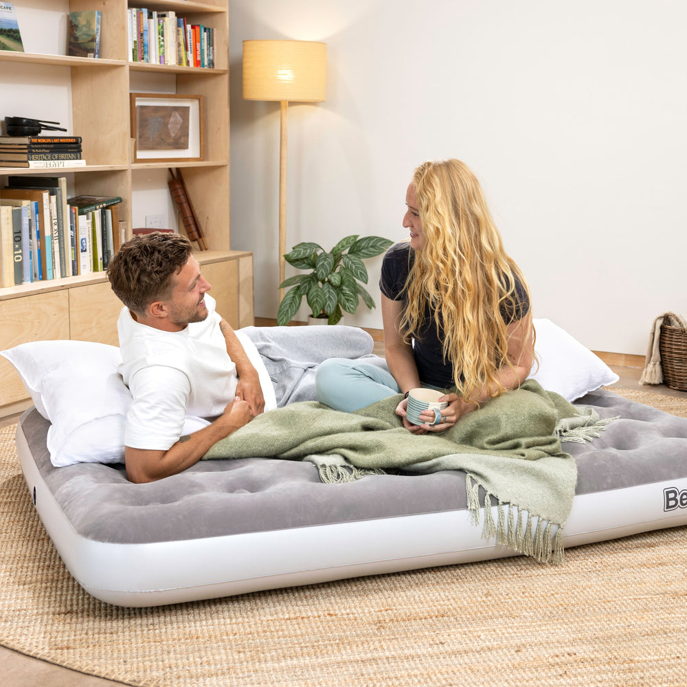 Bestway Air Mattress Airbed Jr. Twin with Handheld AC Pump - Home or Camping Ready