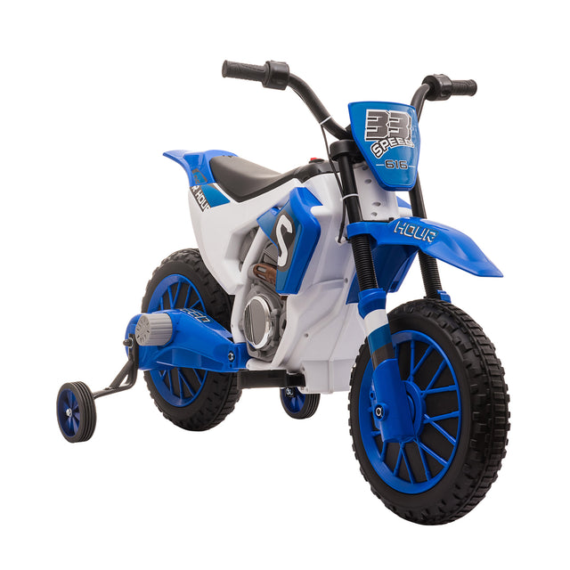 HOMCOM 12V Kids Electric Motorbike with Training Wheels