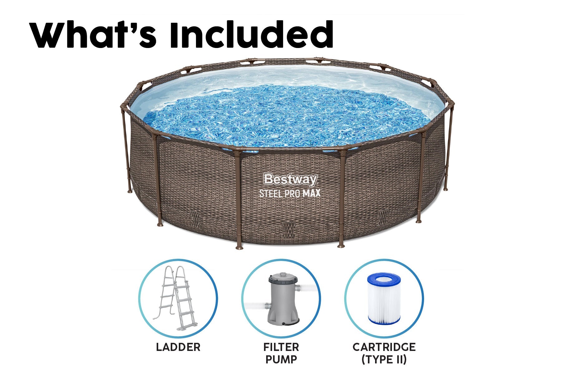 Bestway 12' x 39.5" Steel Pro Deluxe Pool Set - official Bestway gallery image 7