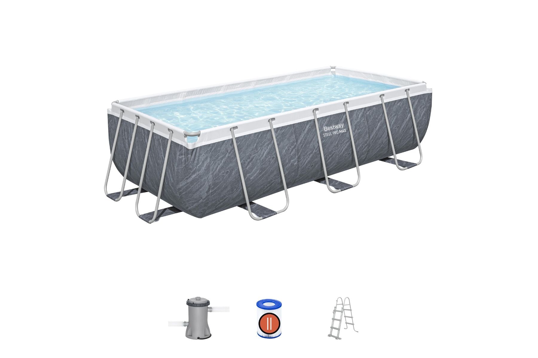 Bestway 13'6" x 6'7" x 48" Steel Pro MAX Rectangular Pool Set - official Bestway gallery image 4