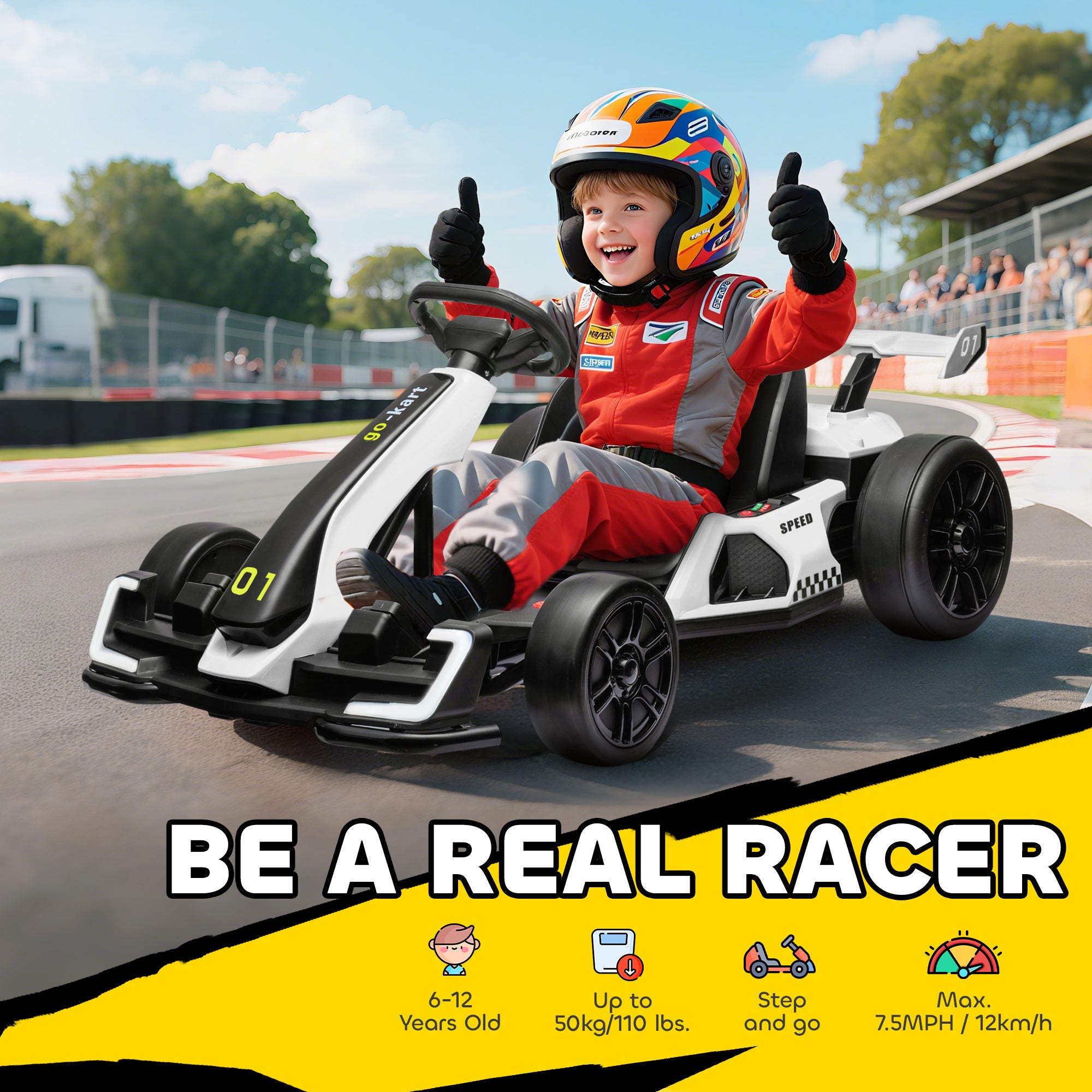 HOMCOM 24V Electric Go Kart for Kid 13