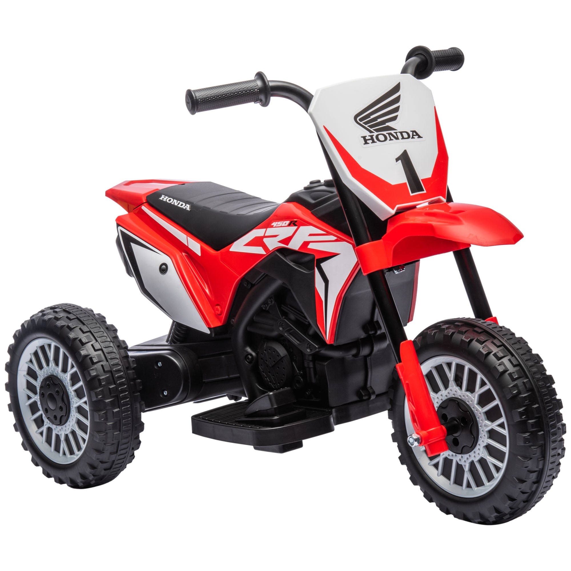 HOMCOM 6V Toddler Three-Wheel Motorbike - Red