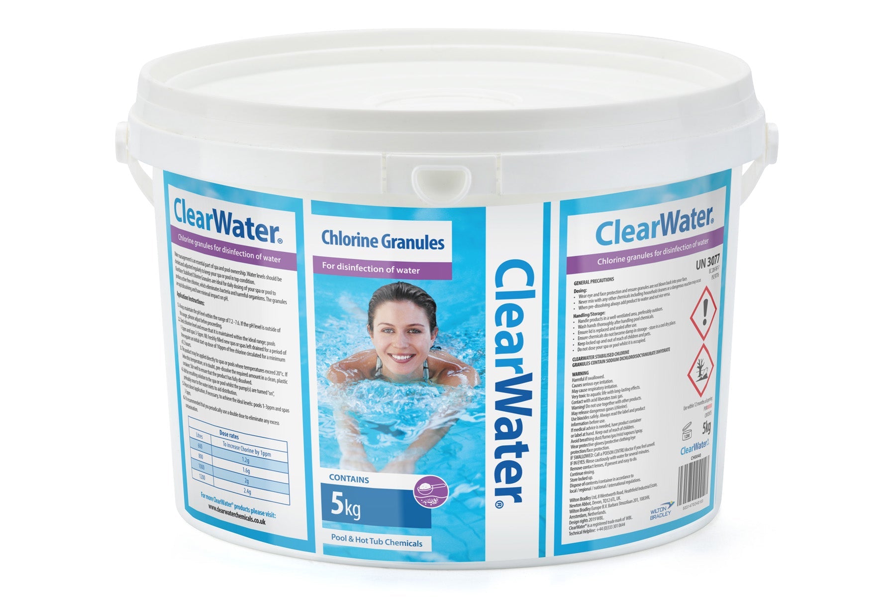 Clearwater 5kg Chlorine Gran - Pail