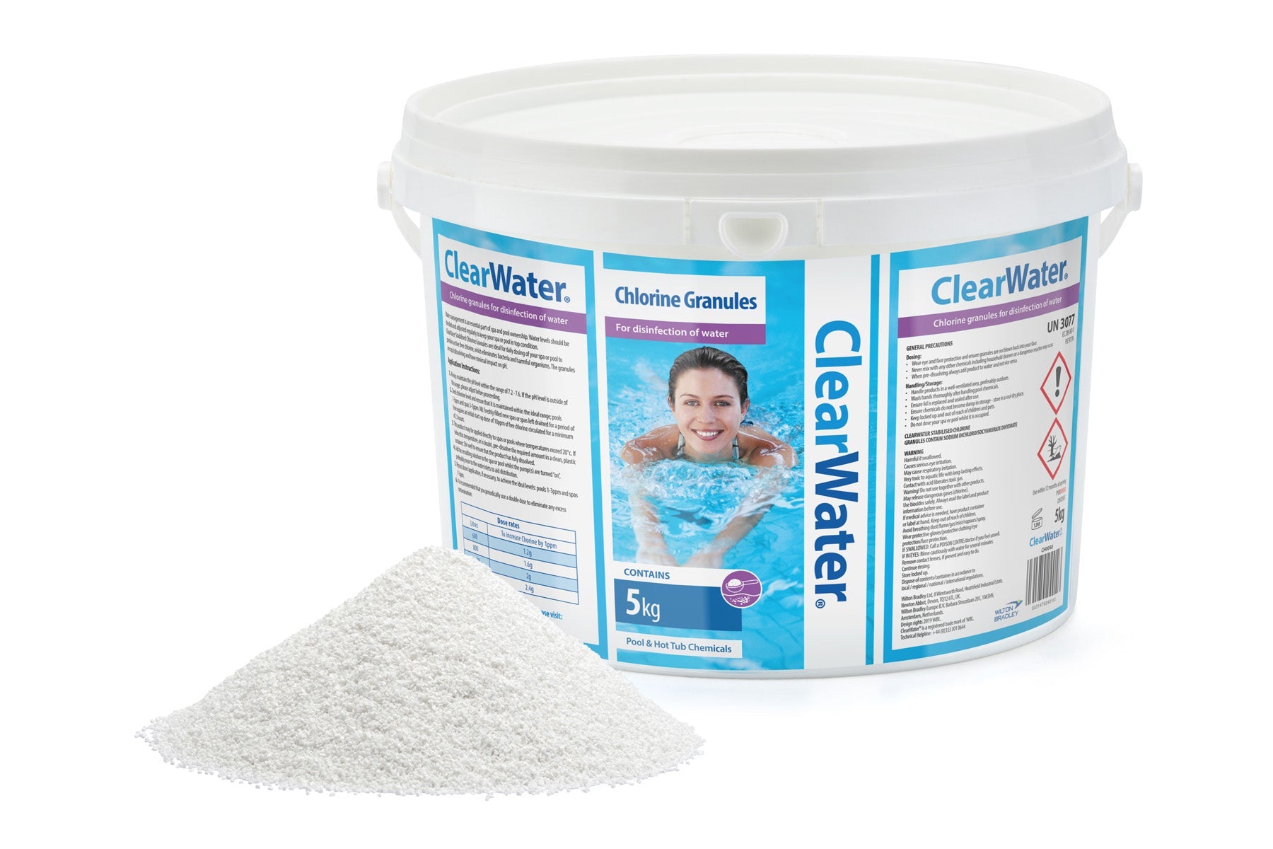 Clearwater 5kg Chlorine Gran - Pail