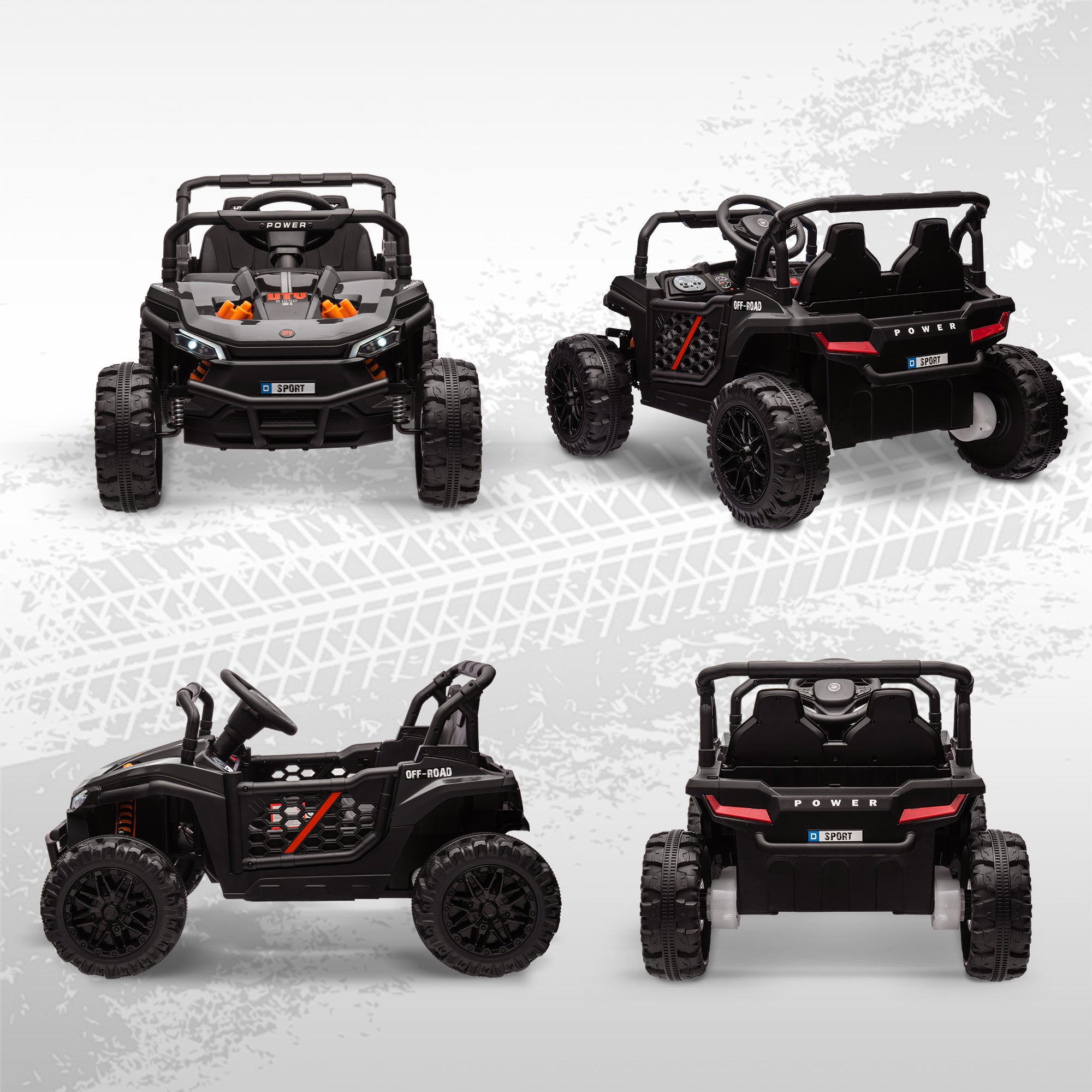 AIYAPLAY 12V Kids Ride-On Truck - Black