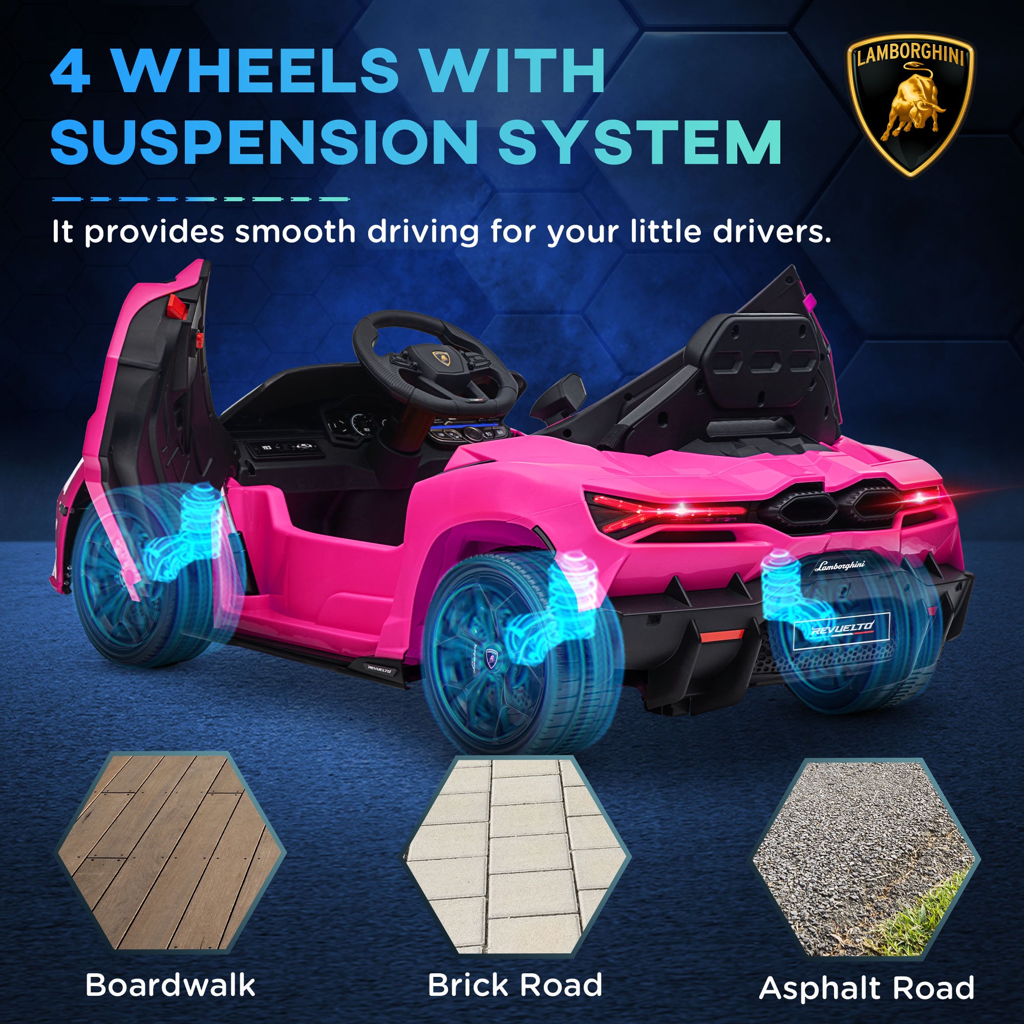 AIYAPLAY Lamborghini Revuelto 12V Kids Ride-On Car