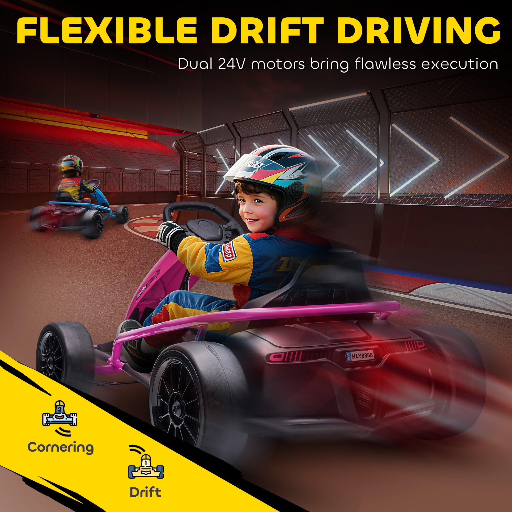 HOMCOM 24V Drift Kart 17
