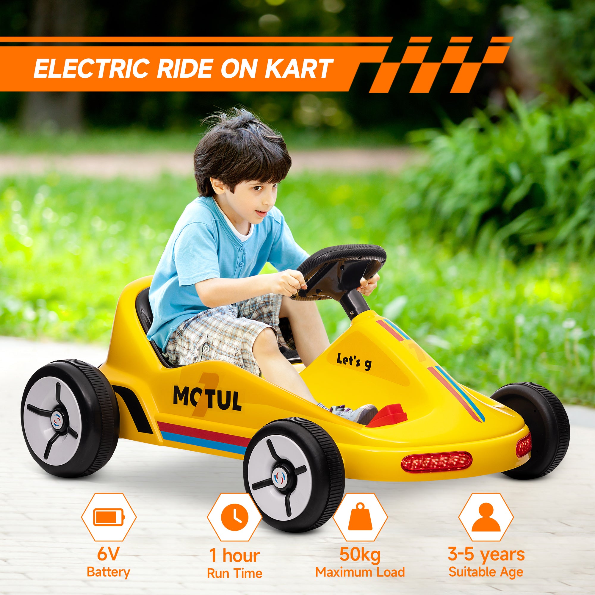 AIYAPLAY 6V Kids Electric Go-Kart