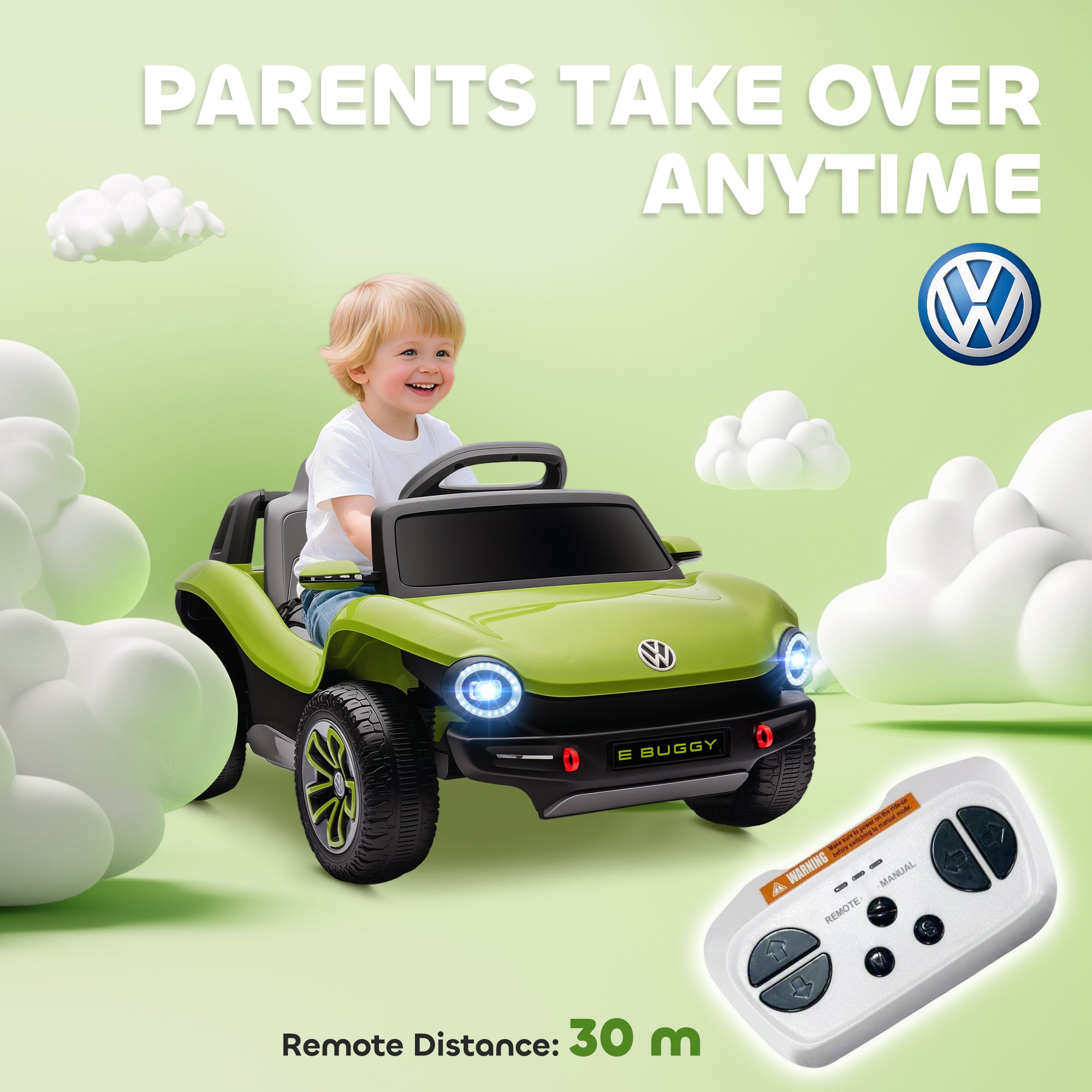 AIYAPLAY Volkswagen Kids Electric Ride-On Car