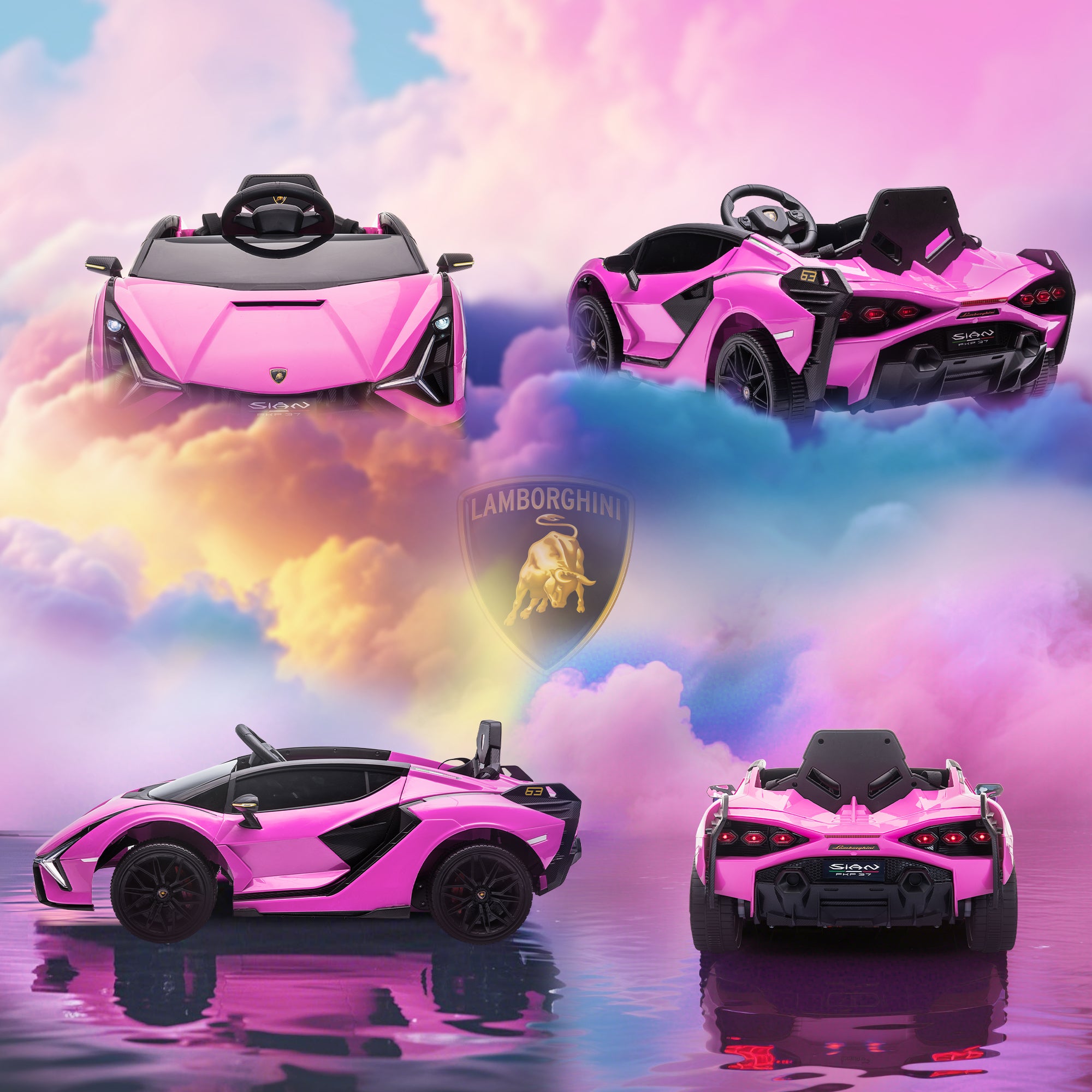 HOMCOM Lamborghini Sian 12V Kids Ride-On Car
