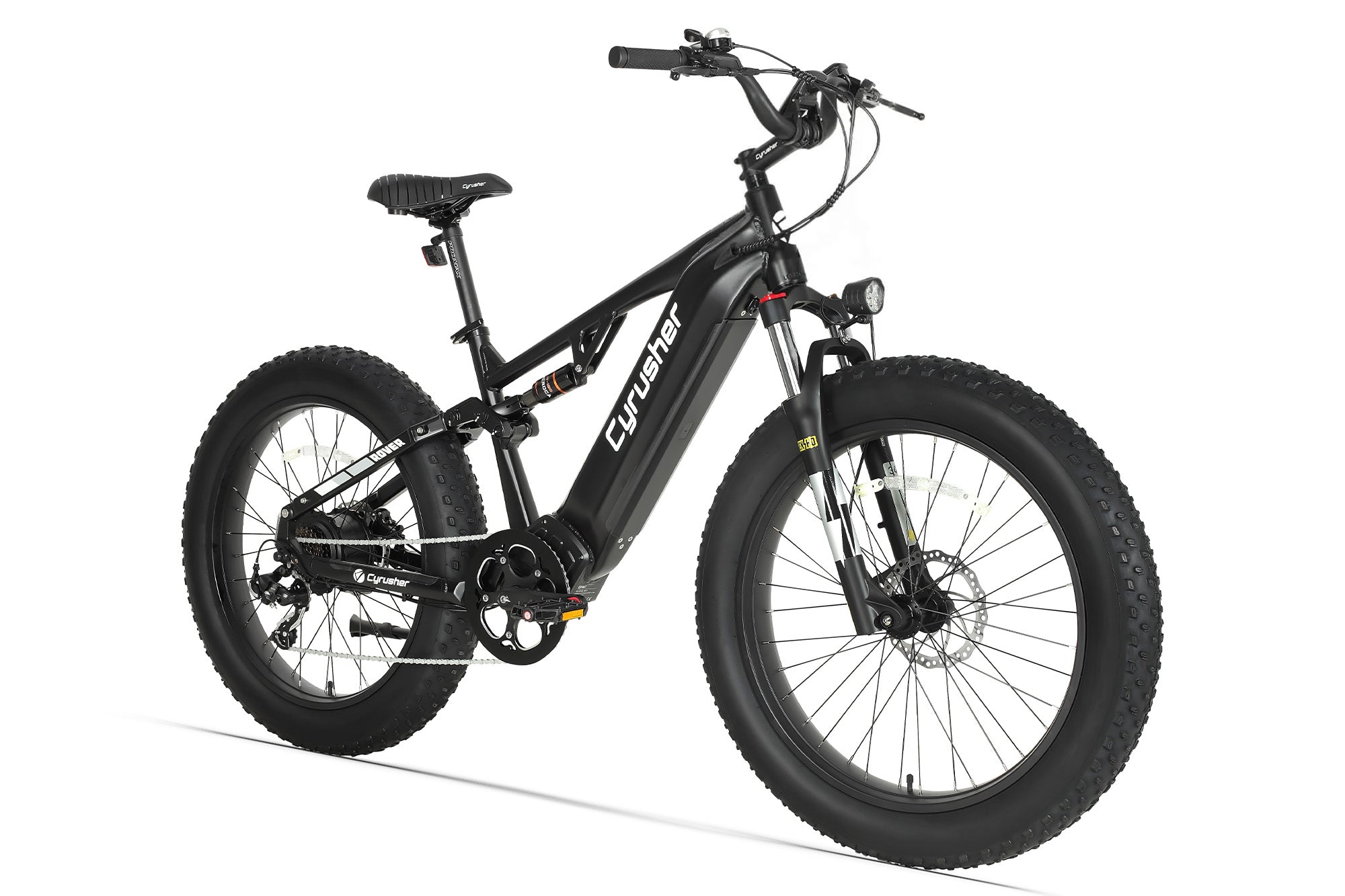 Cyrusher Rover black full-suspension electric bike