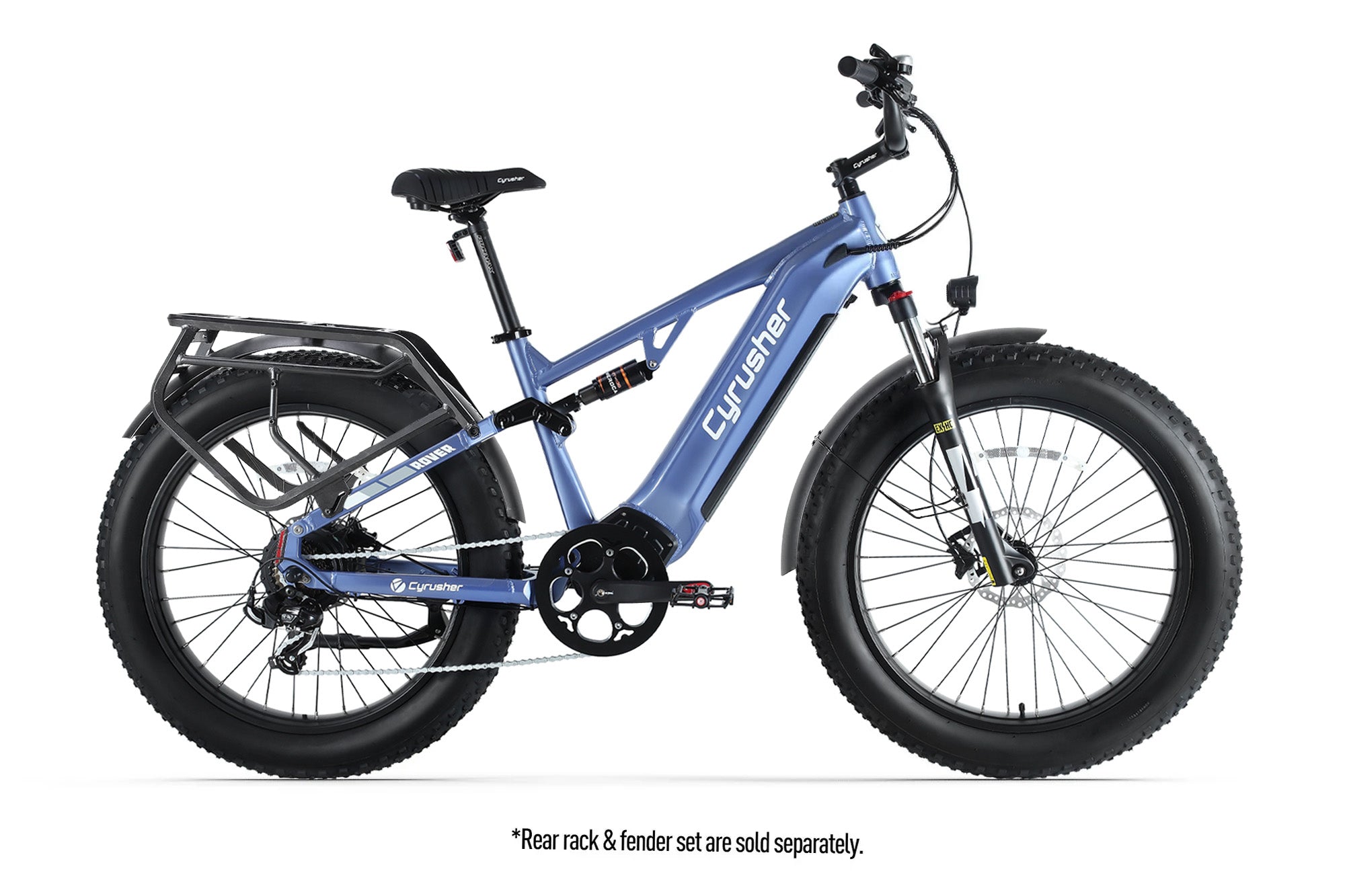 Cyrusher Rover blue electric bike detail