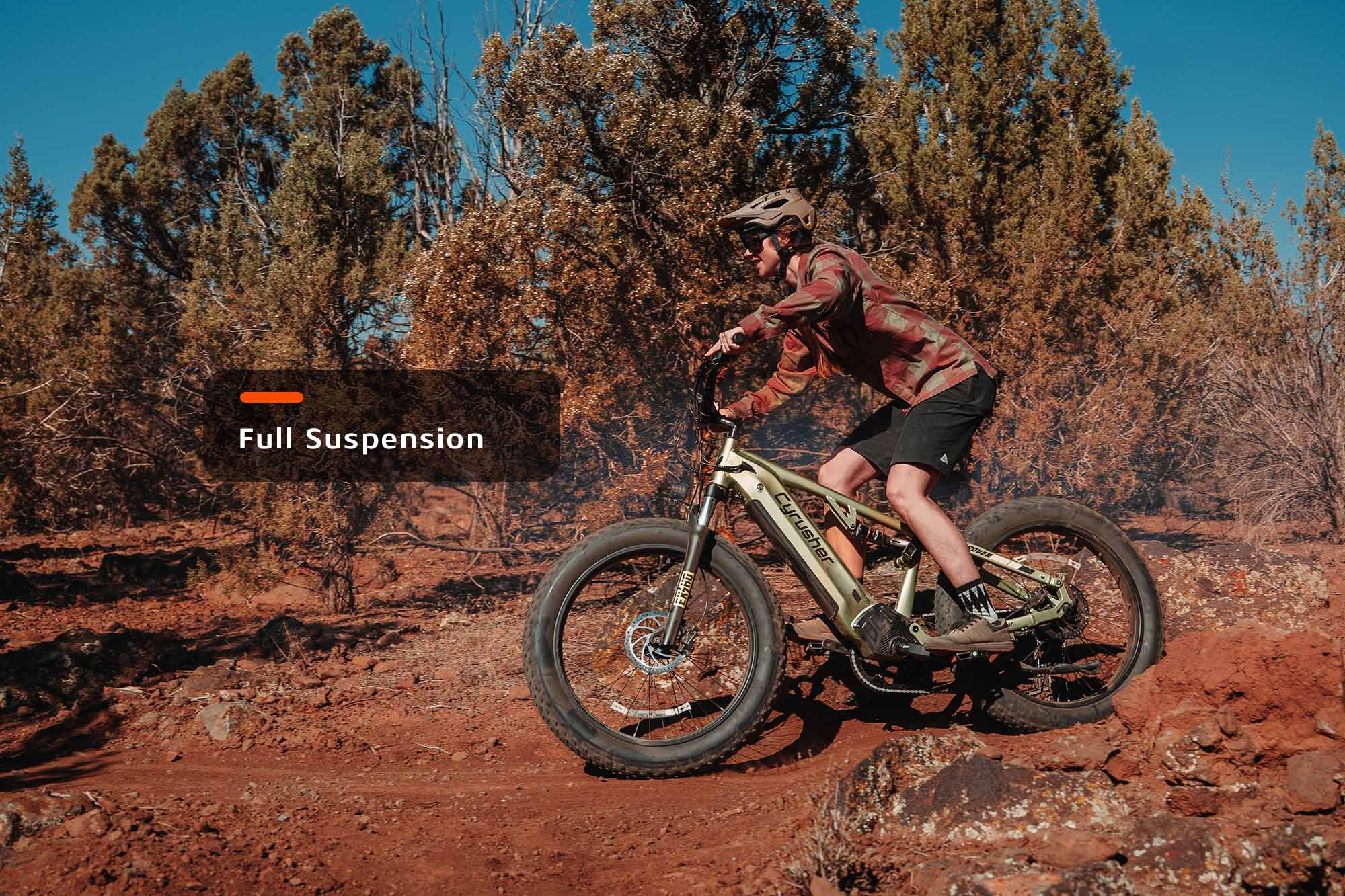 Cyrusher Rover full-suspension system