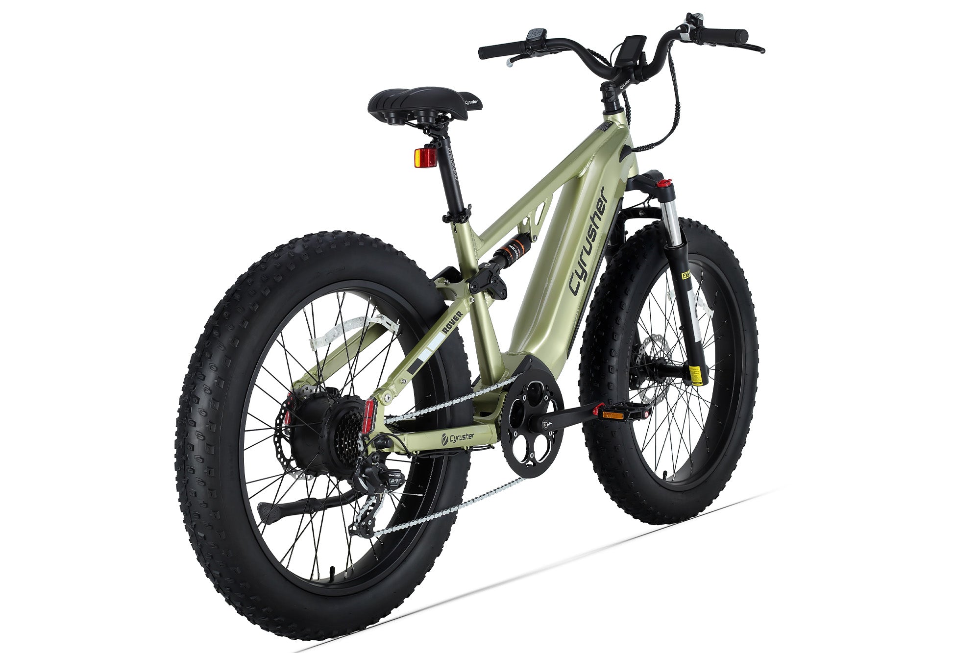 Cyrusher Rover green fat tyre e-bike