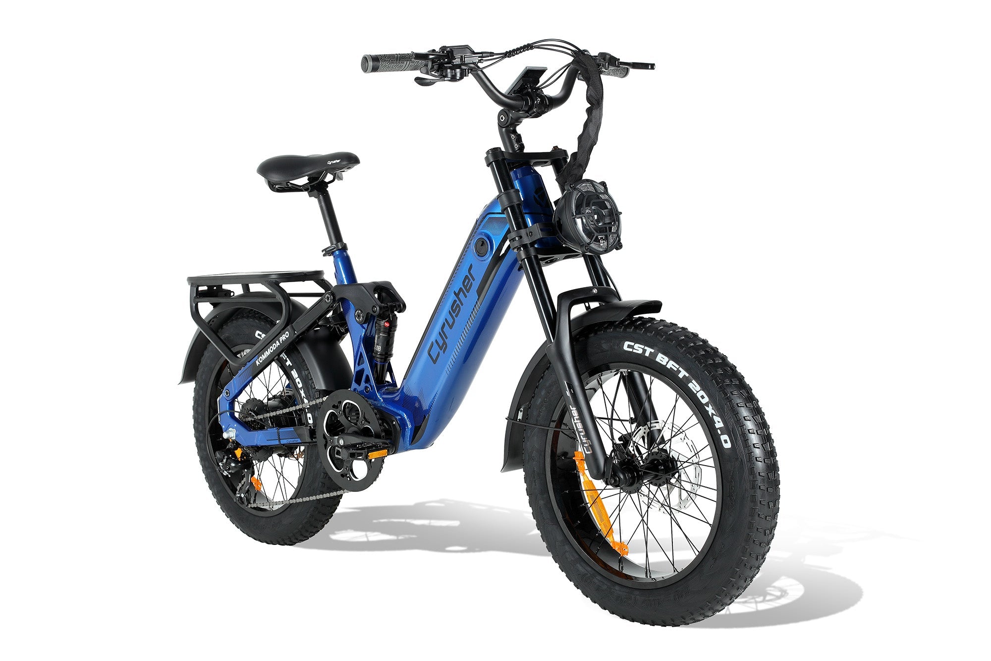 Cyrusher Kommoda Pro blue step-through frame side view