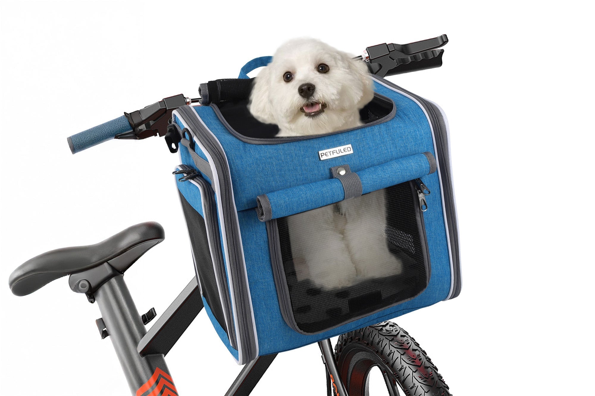 Cyrusher Pet Basket Carrier - blue