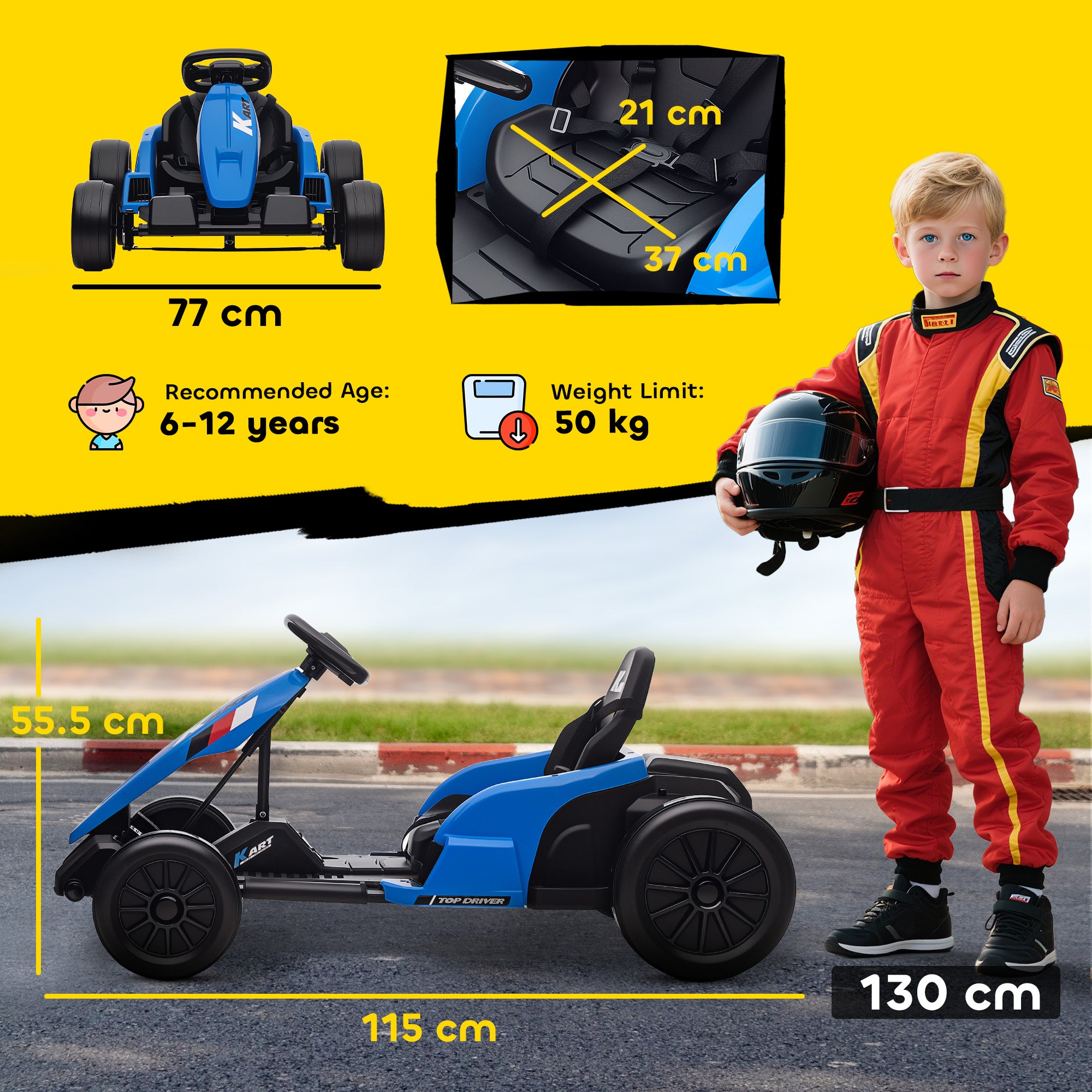 AIYAPLAY 24V Electric Go Kart 3
