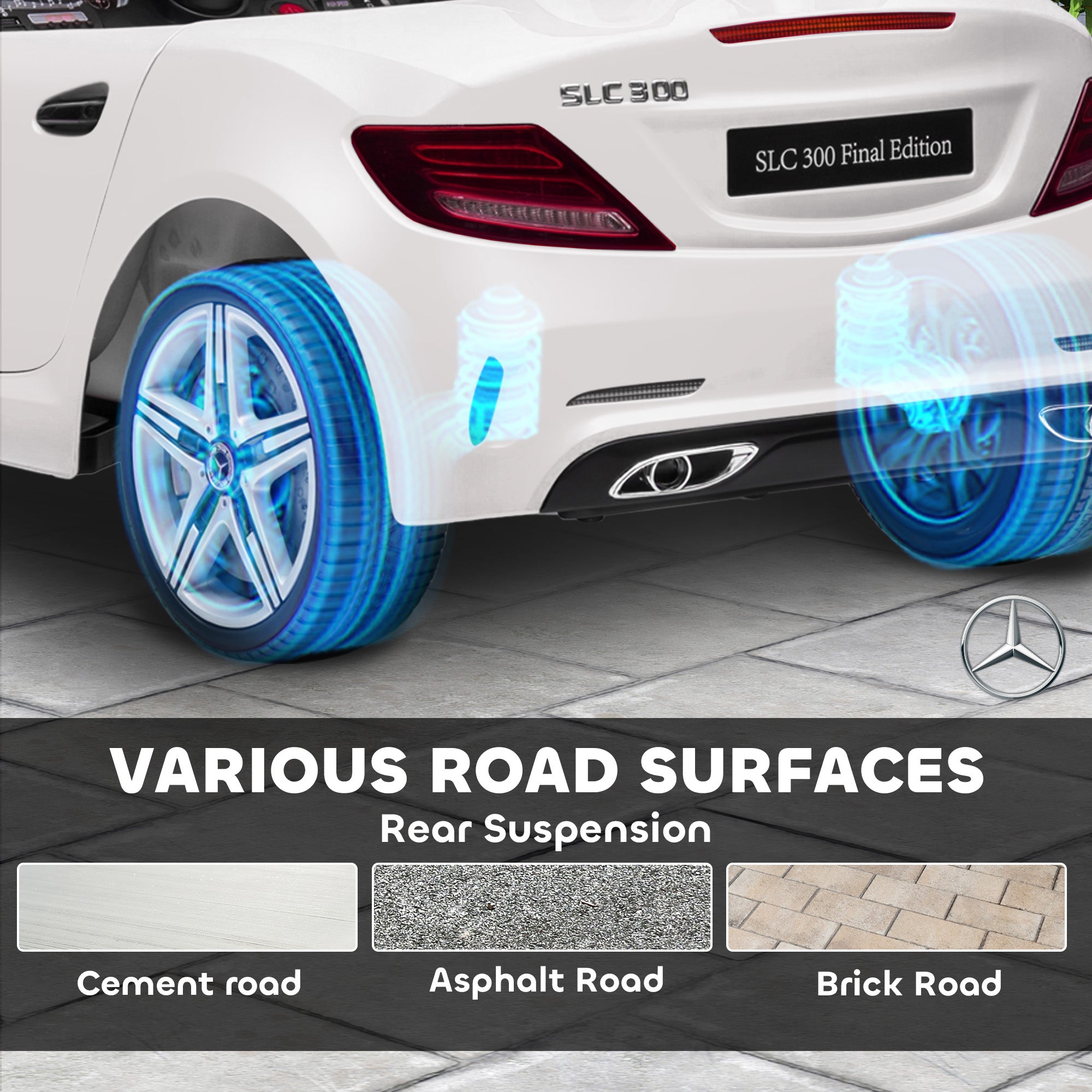 HOMCOM Mercedes-Benz SLC 300 12V Kids Ride-On Car