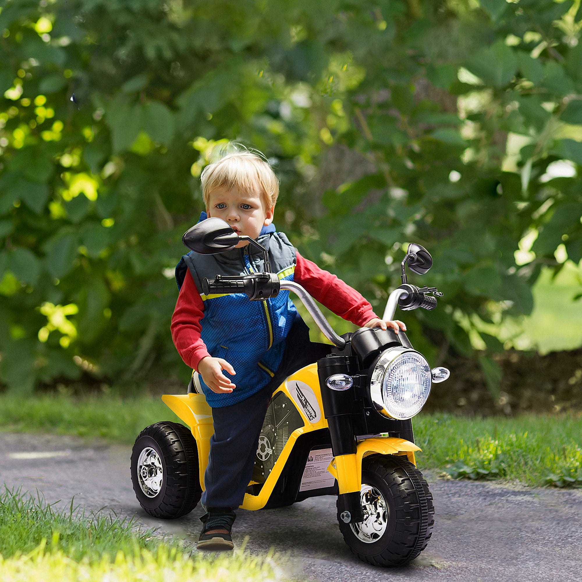 HOMCOM 6V Toddler Three-Wheel Motorbike - Red