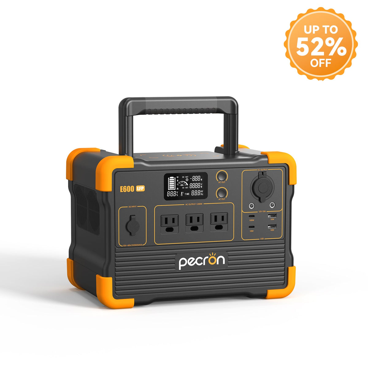 PECRON E600LFP 614Wh 1200W portable power station