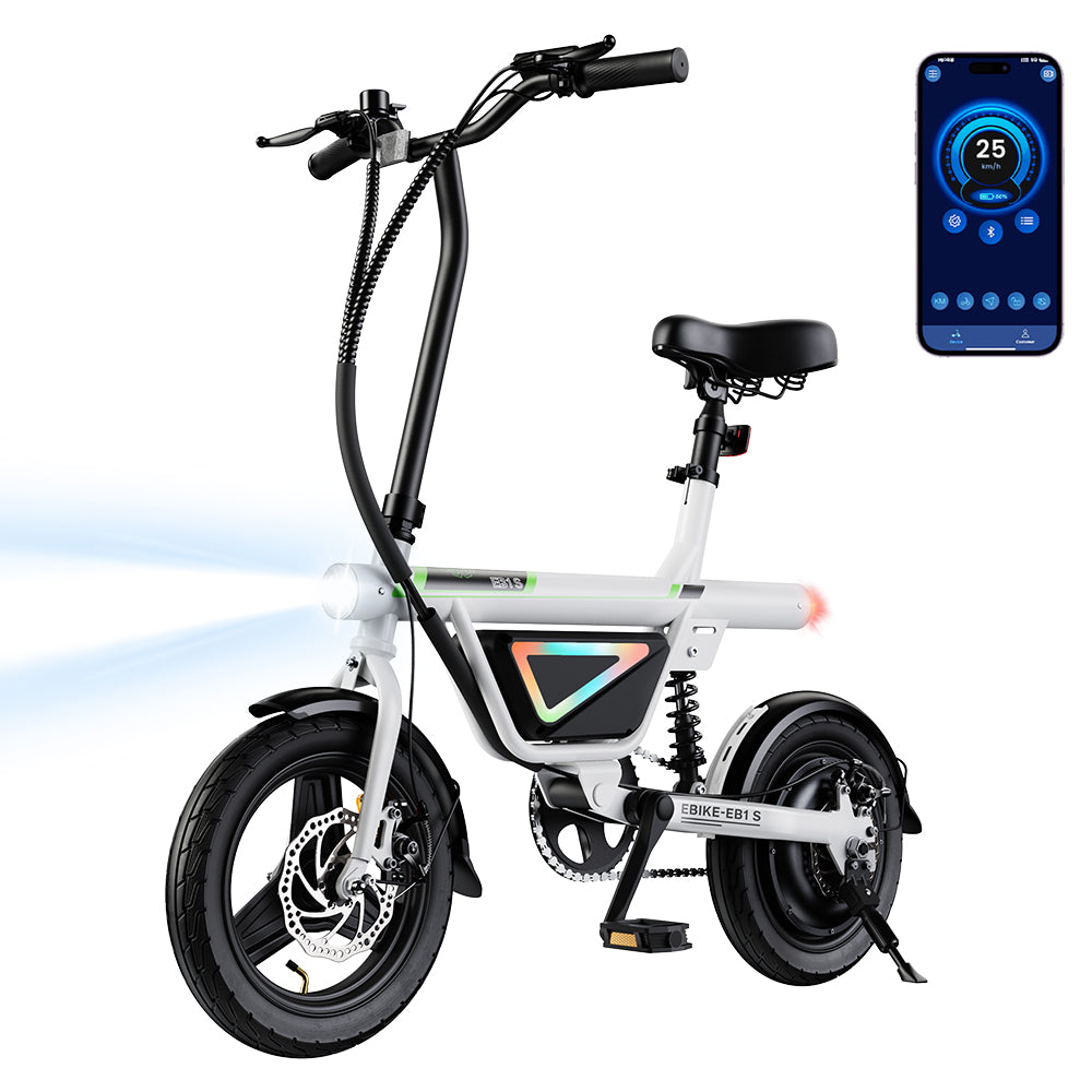 iScooter EB1S Compact City Electric Bike with APP - White