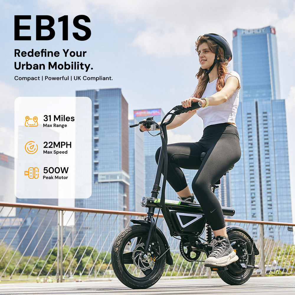 iScooter EB1S Compact City Electric Bike with APP