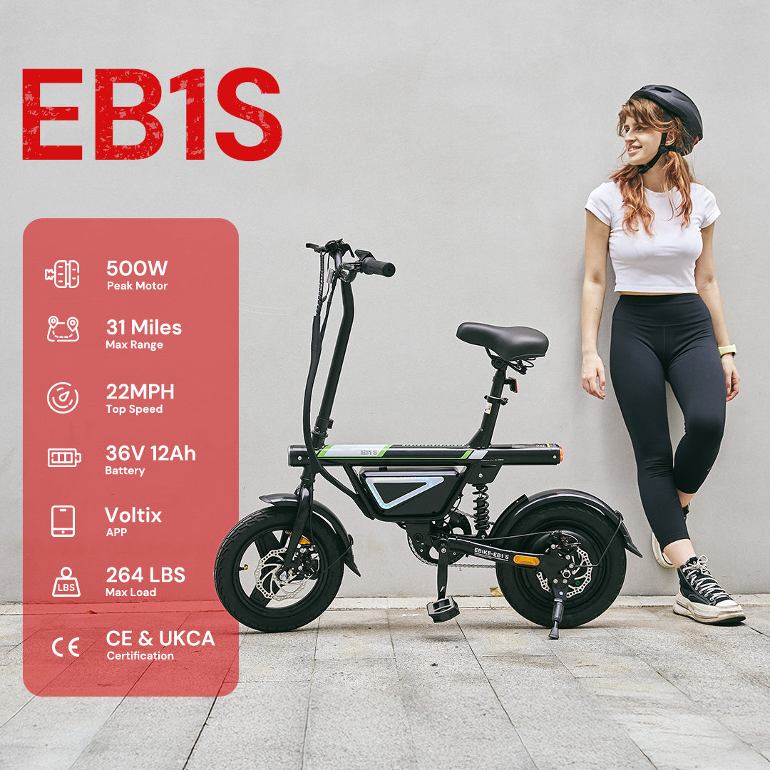 iScooter EB1S Compact City Electric Bike with APP