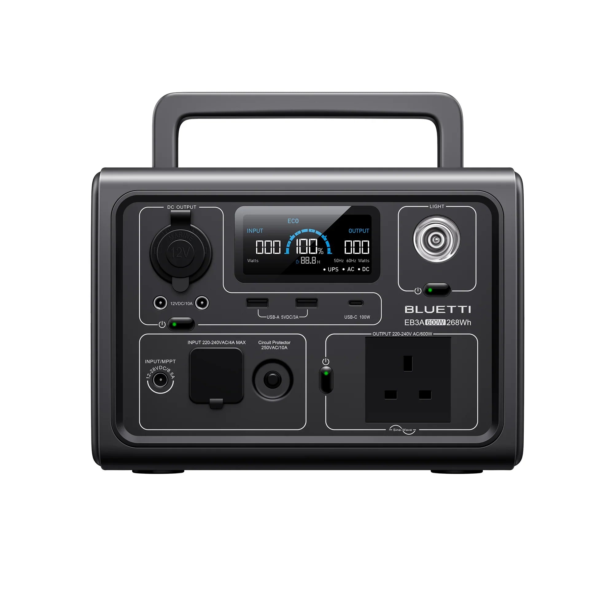 BLUETTI EB3A Portable Power Station | 600W 268Wh - Trail Surge