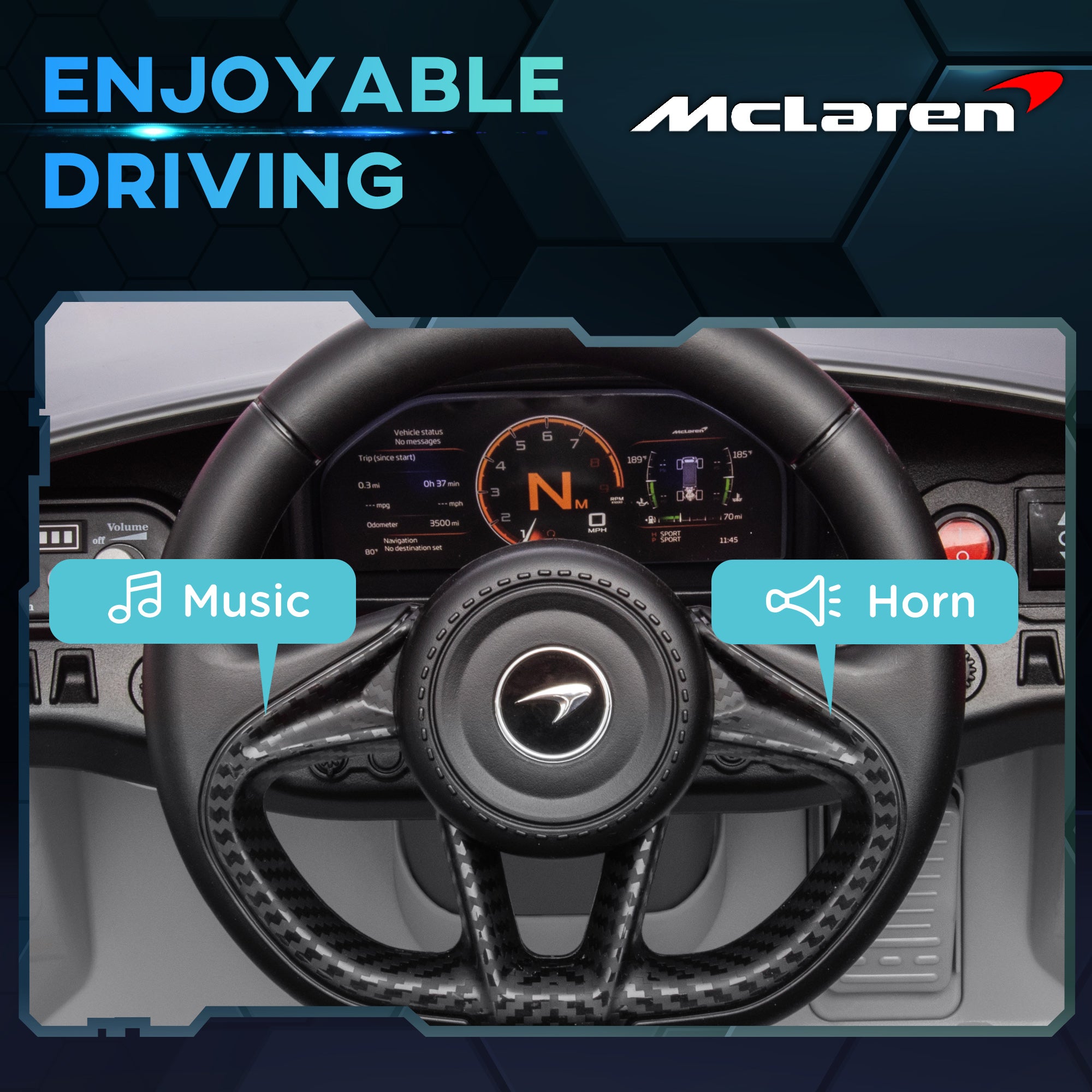 AIYAPLAY McLaren 765LT 12V Kids Ride-On Car