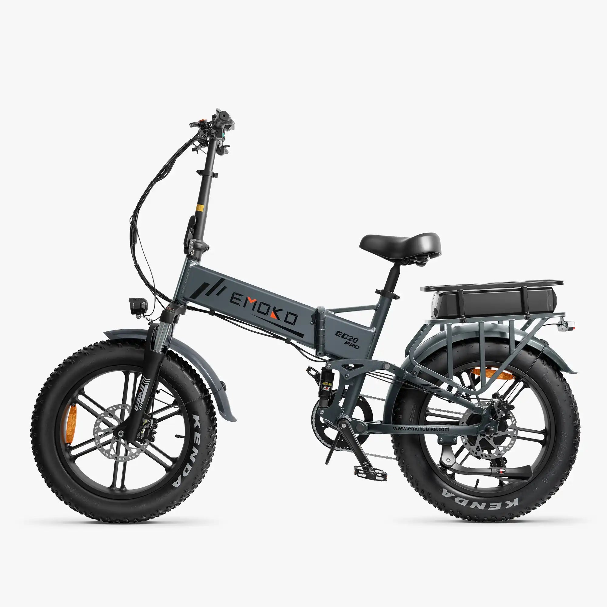 Emoko EC20 Pro dual battery electric bike in grey