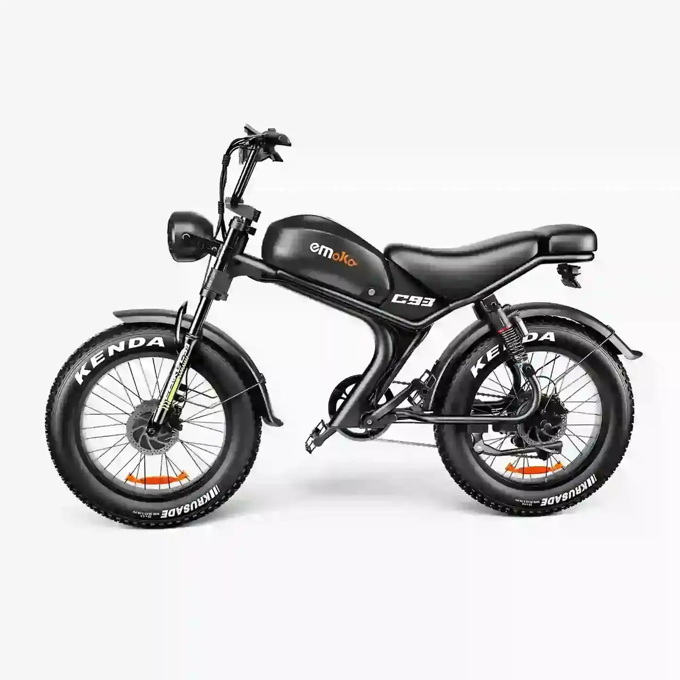 Emoko C93 electric bike side profile with black seat