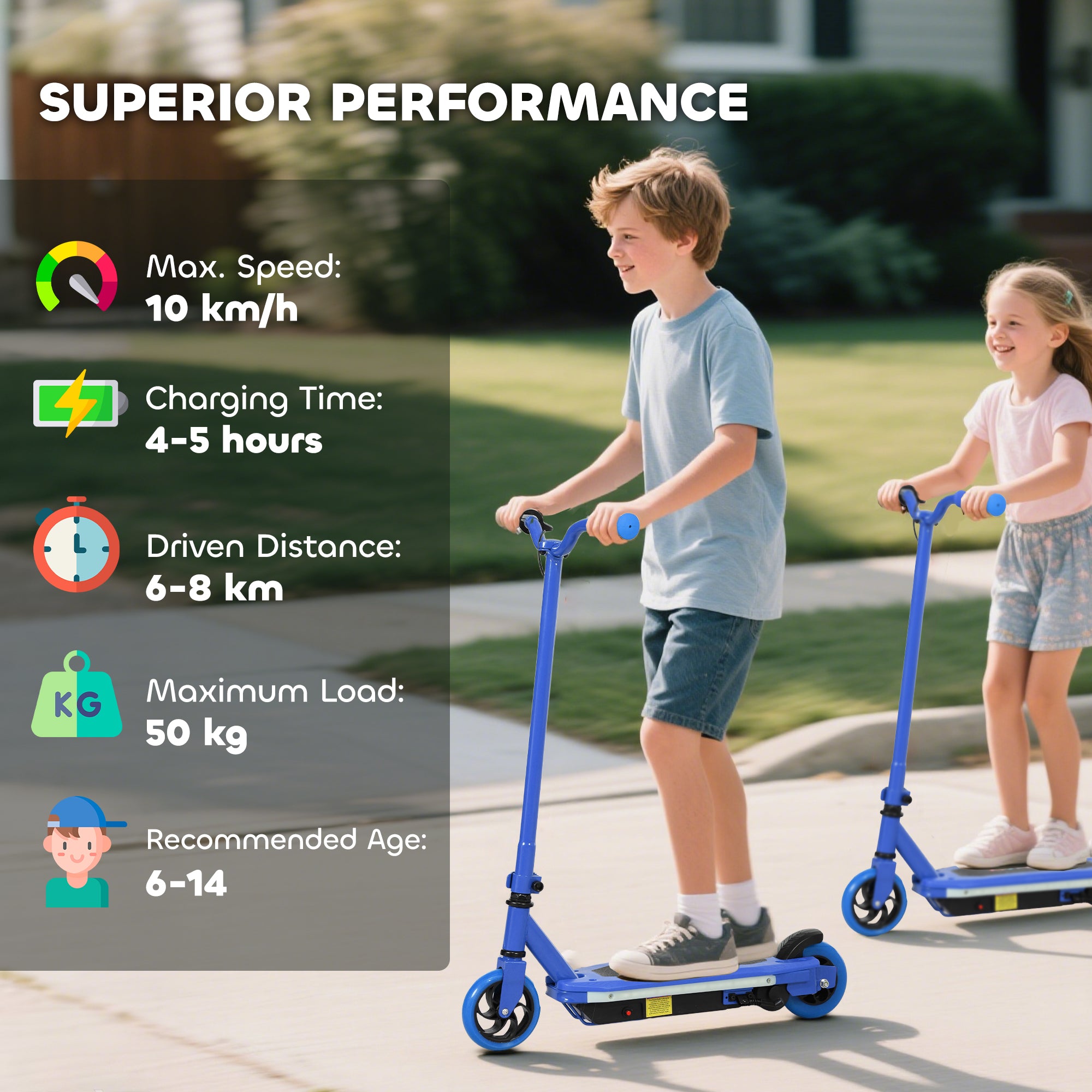 AIYAPLAY Kids Electric Scooter 6-14