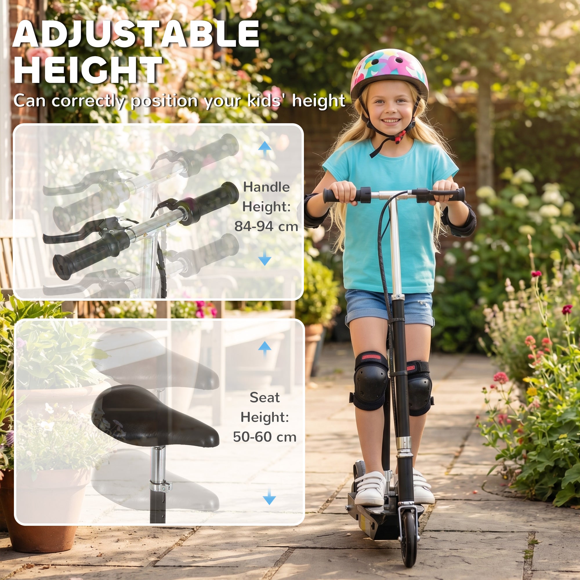 HOMCOM Kids Electric Scooter with Seat