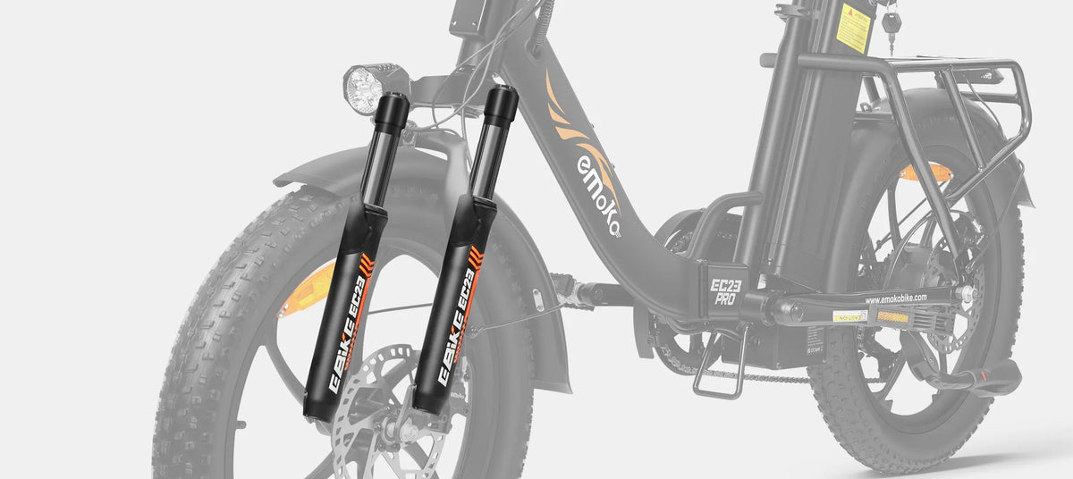 Emoko EC23 Pro front suspension detail