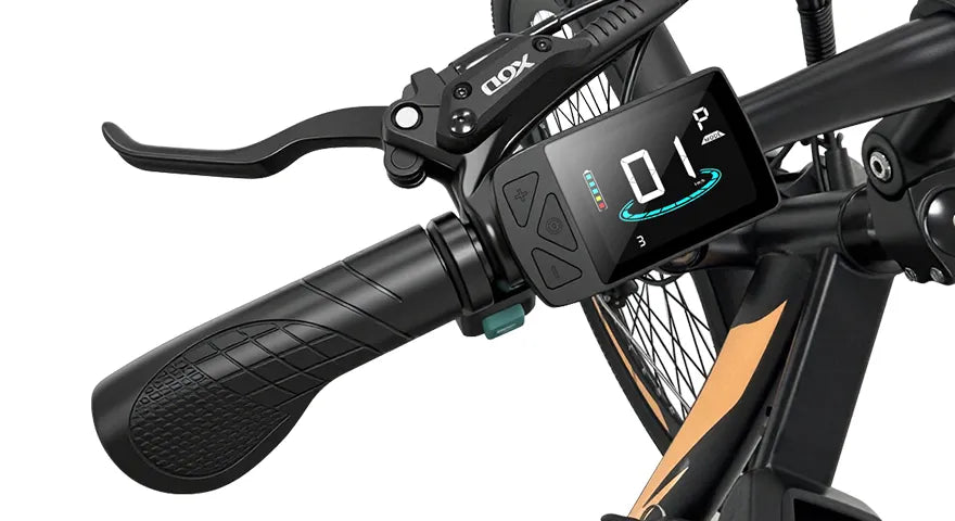 Emoko EC27 electric bike LCD display close-up