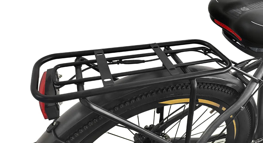 Emoko EC27 electric bike rear cargo rack close-up